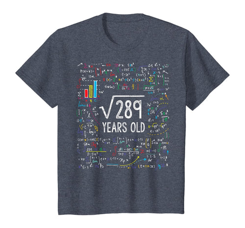 Square Root Of 289 17th Birthday 17 Year Old Gifts Math Bday T-Shirt