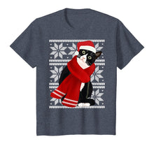 Load image into Gallery viewer, Ugly Christmas Black Cat Santa Hat Scarf Holiday Cute Gift T-Shirt
