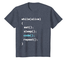 Load image into Gallery viewer, While Alive Eat Sleep Code Repeat T-Shirt - Programming Tee
