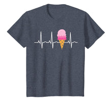 Load image into Gallery viewer, Ice Cream Shirt for Girls &amp; Women - Ice Cream Cone Heartbeat
