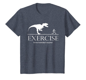 Exercise Motivation Required Funny T-rex Running Tshirt