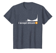 Load image into Gallery viewer, I Accept Bitcoin Cryptocurrency Logo T-shirt
