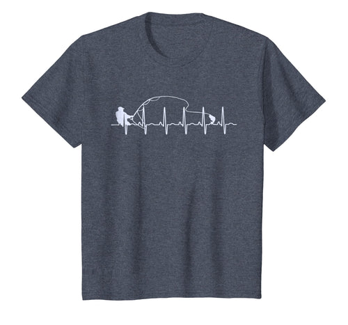 Fly Fishing Heartbeat Fish EKG Trout Fishing T-shirt