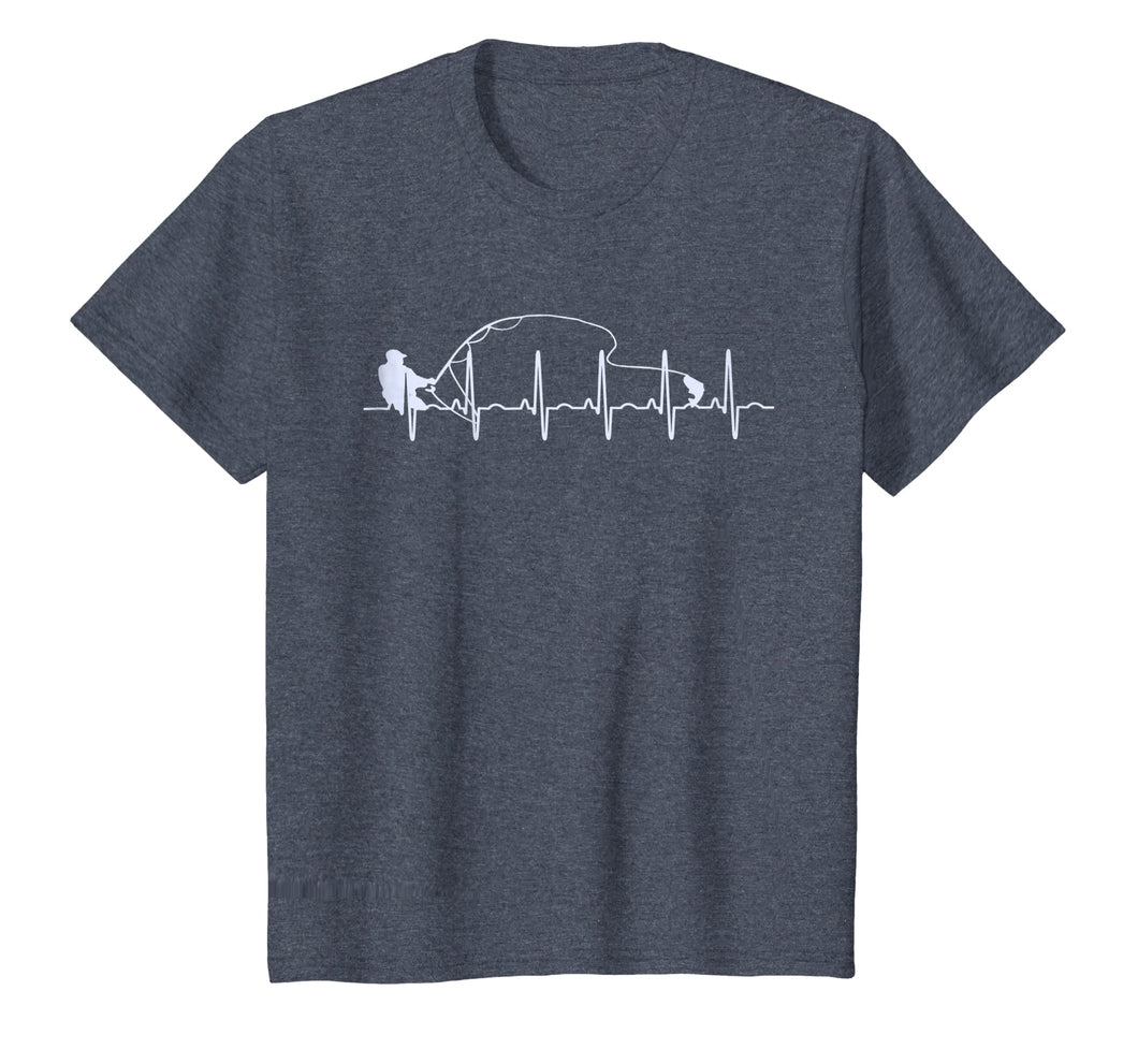 Fly Fishing Heartbeat Fish EKG Trout Fishing T-shirt