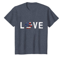 Load image into Gallery viewer, I Love Dogs &amp; Cats American Flag Paw Print Dog &amp; Cat T Shirt
