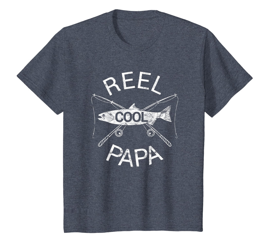 Father's Day Gifts T-Shirt Fishing Reel Cool Papa Dad FUNNY