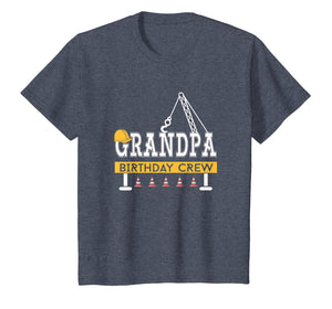 Grandpa Birthday Crew Construction Birthday Party Shirt