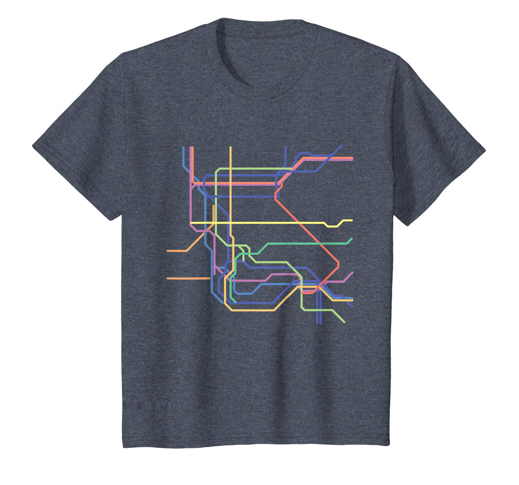 Minimalist New York City Underground Metro Map T-shirt