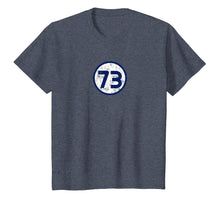 Load image into Gallery viewer, Sheldon Nerdy Number 73 Blue Circle T-shirt
