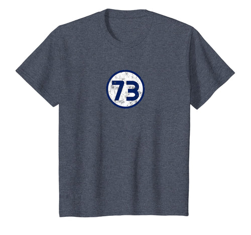 Sheldon Nerdy Number 73 Blue Circle T-shirt