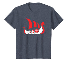 Load image into Gallery viewer, Denmark Viking Ship Shirt Danish Flag Dragon Boat T-Shirt
