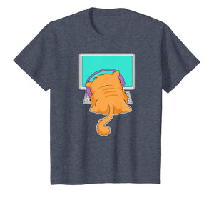 House Cat Owner Gamer Headphone Screen Player Kitten T-Shirt