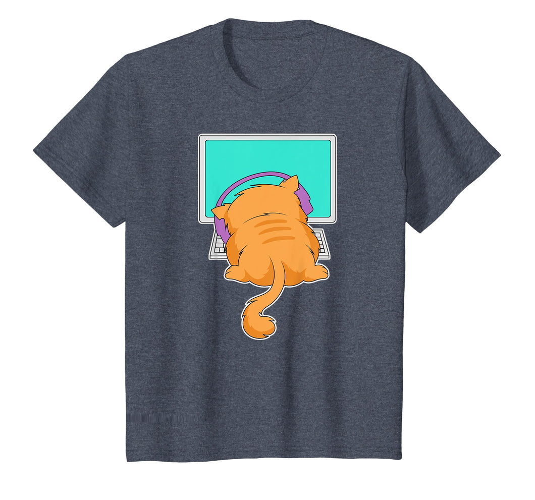 House Cat Owner Gamer Headphone Screen Player Kitten T-Shirt