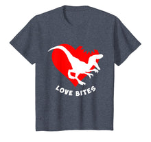 Load image into Gallery viewer, Love Bites Velociraptor Dinosaur T-Shirt For Valentine's Day
