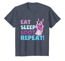 Load image into Gallery viewer, Eat Sleep Loot Repeat LLAMA Birthday Gift Shirt
