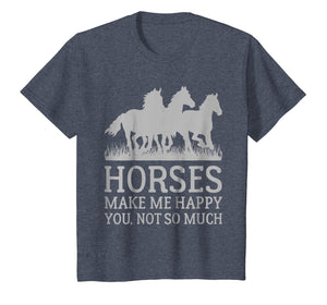 Horses Make Me Happy Funny Horse T-shirt