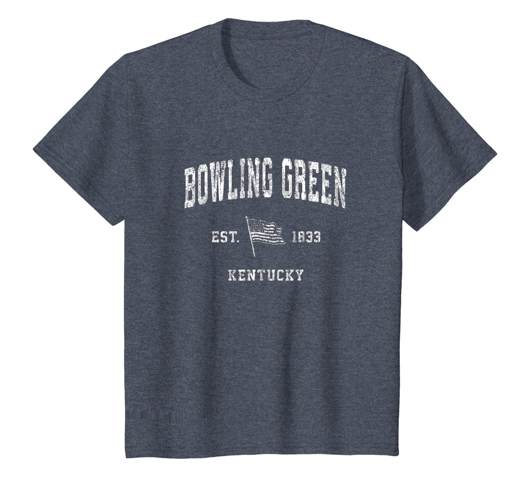 Bowling Green Kentucky KY T-Shirt Vintage US Flag Sports Tee