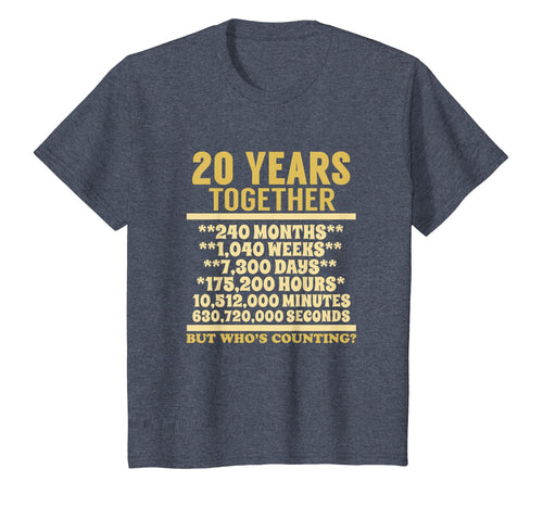 20 Year Anniversary T Shirt 20th Wedding Gift Couples