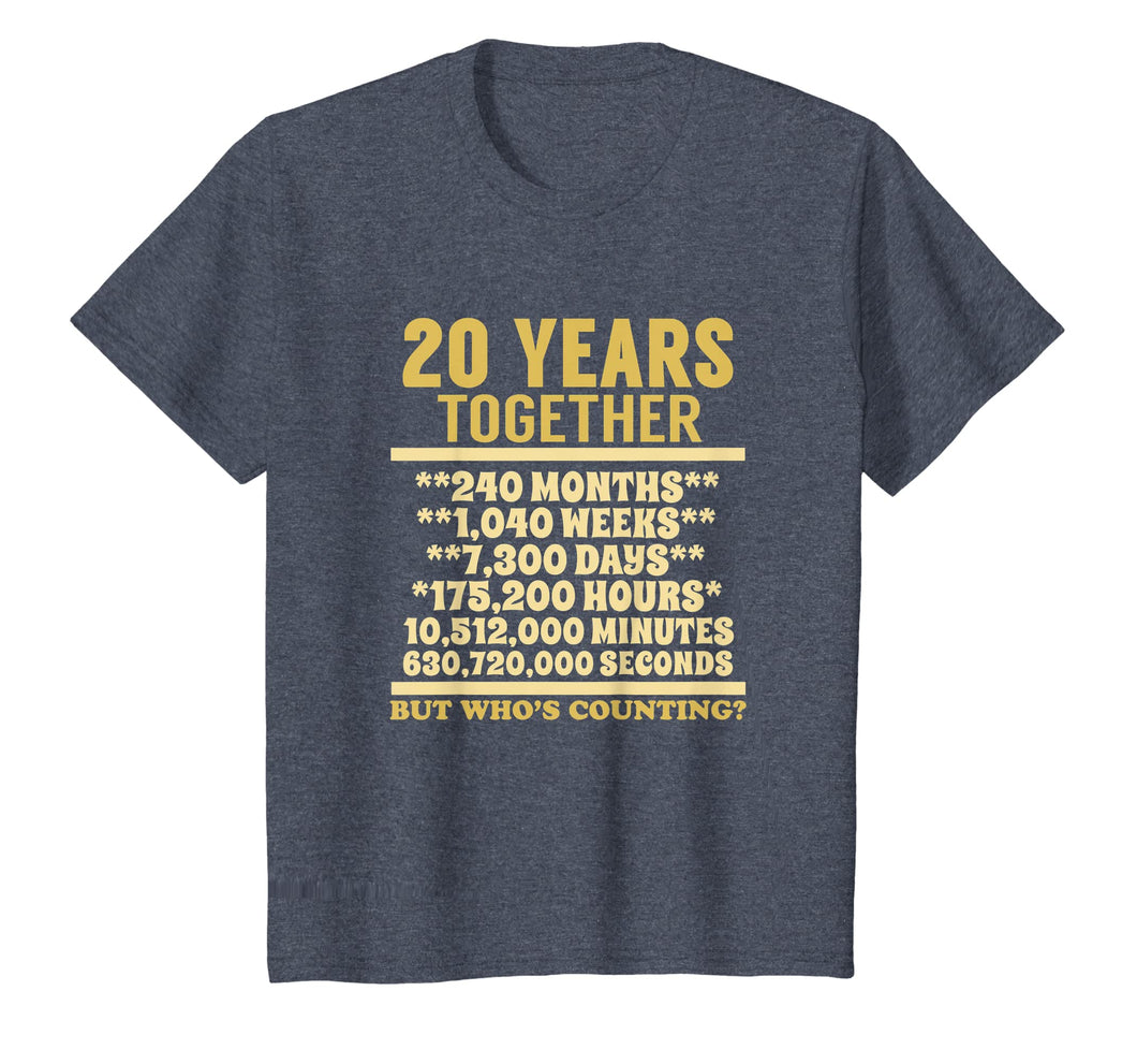 20 Year Anniversary T Shirt 20th Wedding Gift Couples