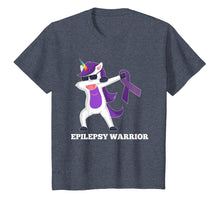 Load image into Gallery viewer, Epilepsy Awareness Tshirt Dabbing Unicorn Warrior Purple
