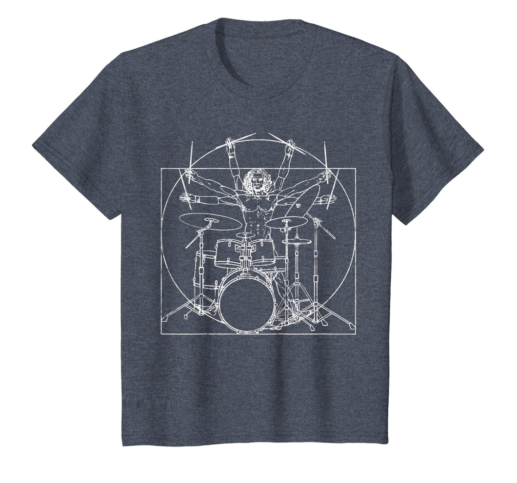 Drums T-Shirt Davinci Drummer Drumsticks Drumset Gift Tee