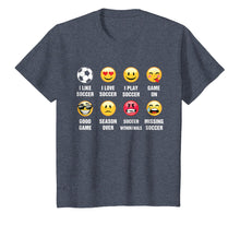 Load image into Gallery viewer, I Love Soccer Shirt Emojis Emoticons Funny Graphic Shirt
