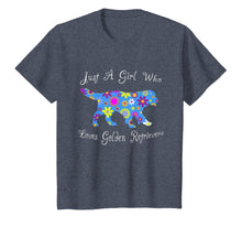 Load image into Gallery viewer, Golden Retriever Shirts For Girls - Cute Floral Gift Tees
