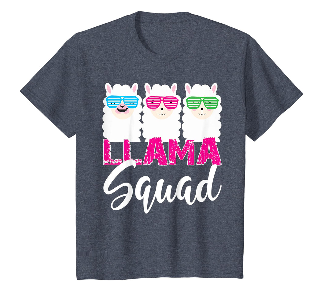 Retro 1980s Llama Shirt Funny Cute Llama Squad Birthday Gift