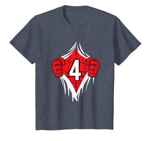 Superhero Birthday Shirt 4 Year Old Tshirt Girls Boys Comic