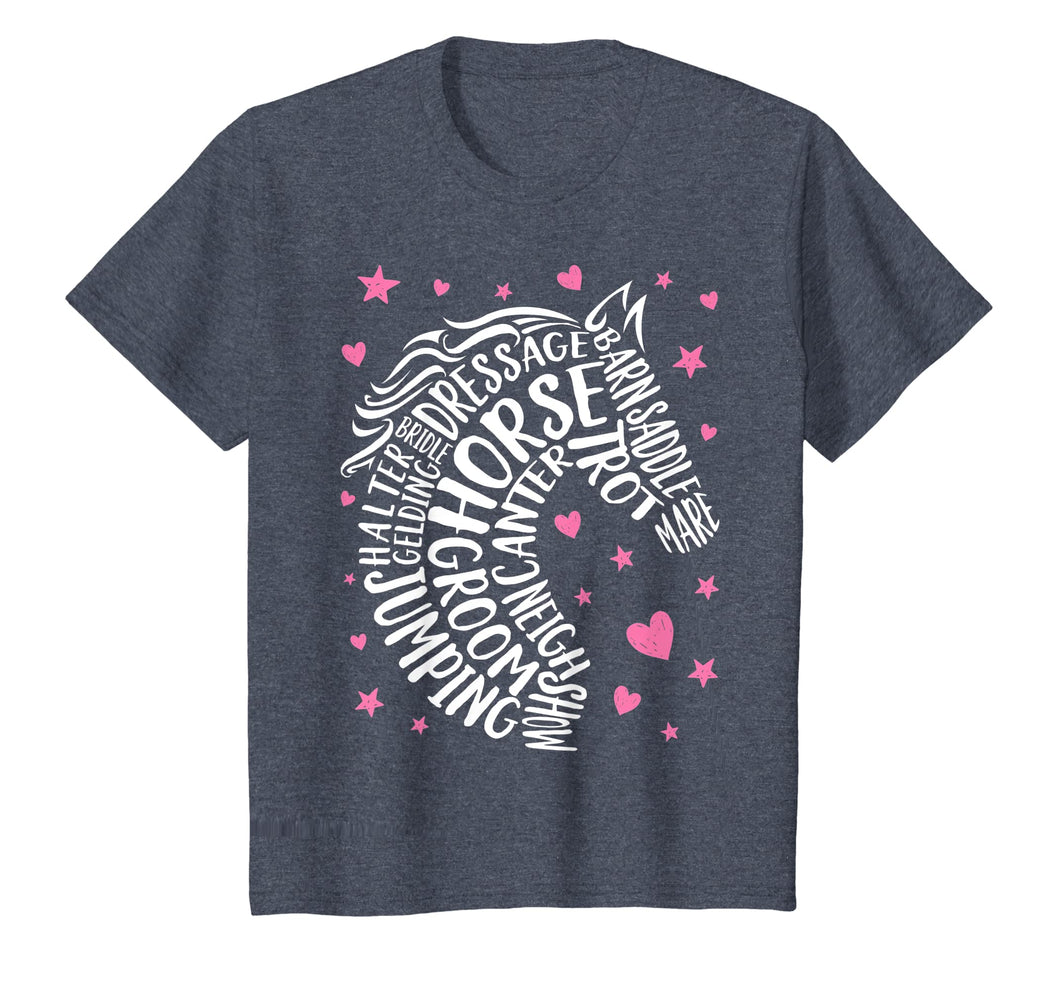 Horse T shirt for Girls Women Gifts Horses Horseback Riding