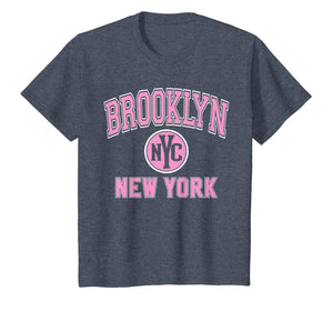 Brooklyn T Shirt - Varsity Style NYC Pink Print