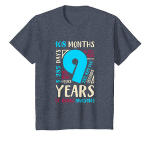 9th Birthday Gifts Son Daughter Nine 9 Year Old Boys Girls T-Shirt