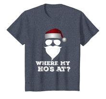 Load image into Gallery viewer, Funny Christmas T Shirt Where's My Ho's At Santa X-MAS Gift
