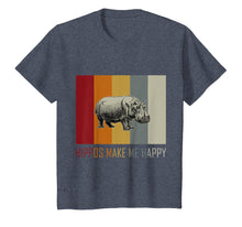 Load image into Gallery viewer, Hippo shirt in Retro and Vintage 70&#39;s and 80&#39;s style.
