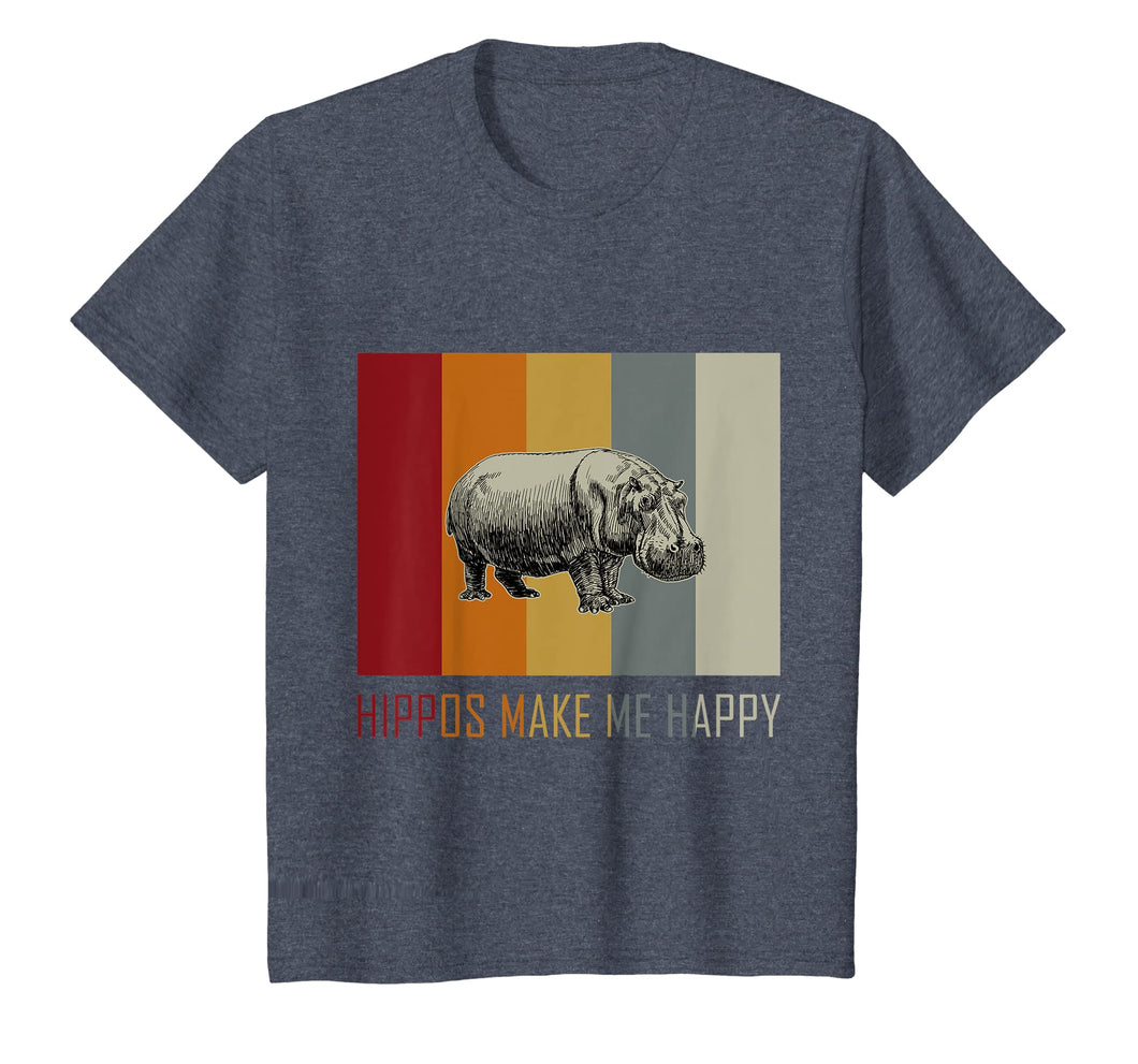 Hippo shirt in Retro and Vintage 70's and 80's style.