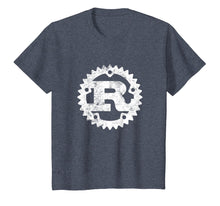 Load image into Gallery viewer, Rust Programming logo t-shirt distressed
