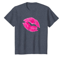 Load image into Gallery viewer, Neon Pink 80's Retro Throwback Lips Kiss T Shirt
