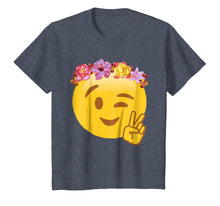 Load image into Gallery viewer, Peace Emoji Laughing Flower Crown T-Shirt
