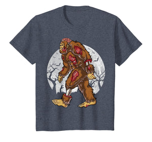 Bigfoot Zombie T shirt Halloween Kids Men Sasquatch Zombies