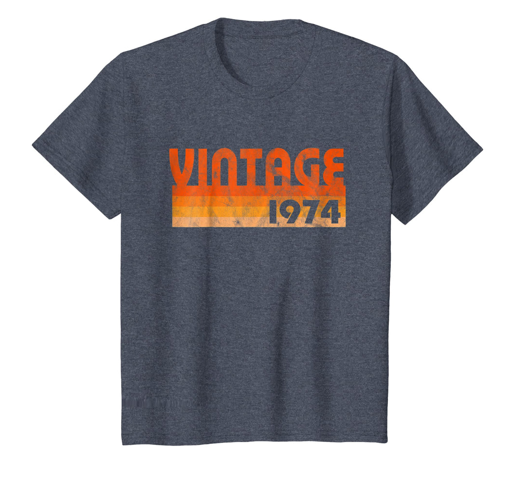 Retro Vintage 1974 T-Shirt 44 yrs old Bday 44th Birthday Tee