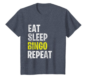 Eat Sleep Bingo Repeat T-Shirt Game Lover Lucky Lottery Play