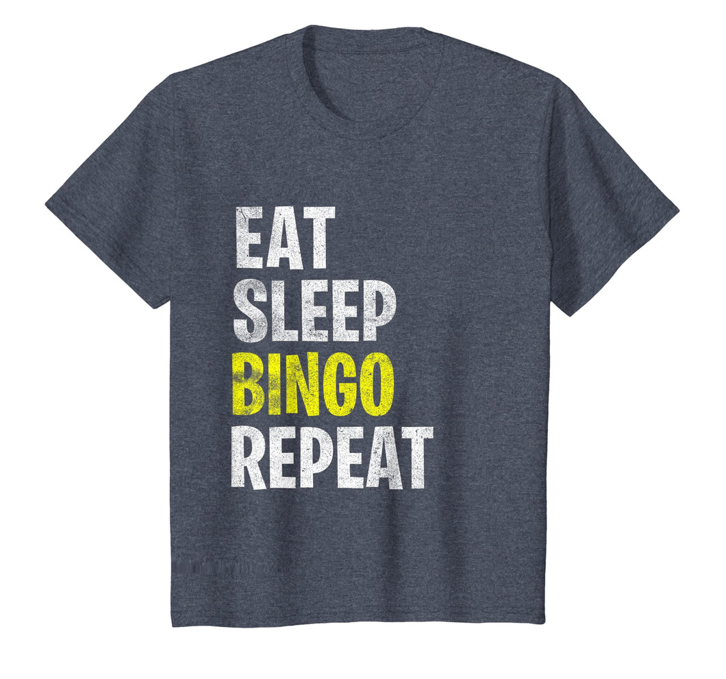 Eat Sleep Bingo Repeat T-Shirt Game Lover Lucky Lottery Play