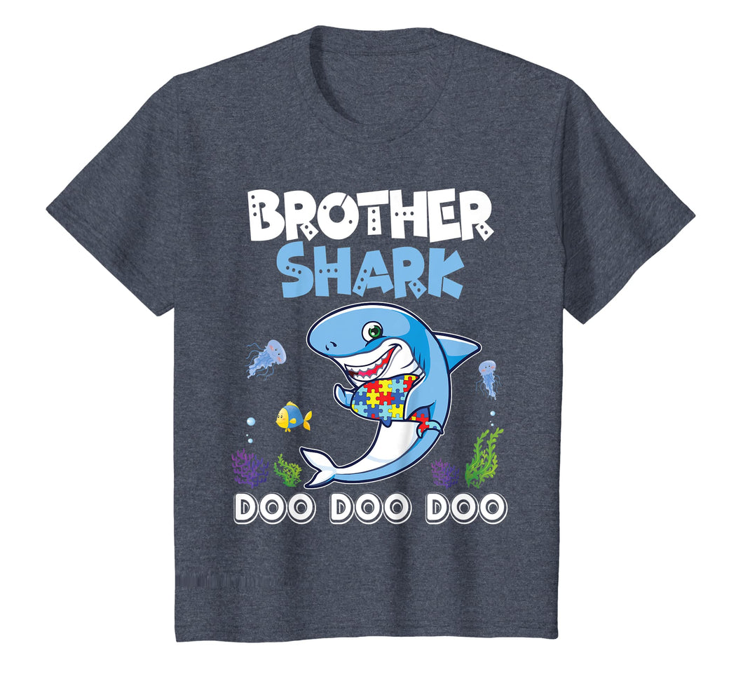 Lovely Fishes Swimming In The Sea Shirt Brother Autism Shark