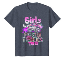 Load image into Gallery viewer, Girls Like Monster Trucks Too Awesome Truck Gift T-Shirt
