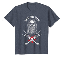 Load image into Gallery viewer, Rock Heavy Metal Till Death - Bearded Skull Metalhead Shirt
