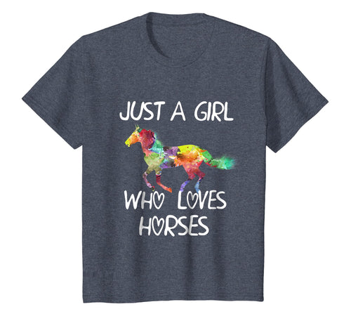 Just A Girl Who Loves Horses Shirt Cute Horse Design T-Shirt