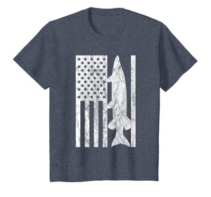 Musky Fishing T-Shirt - American Flag Patriotic Muskie Gift