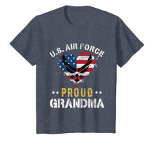 Load image into Gallery viewer, Proud Air Force Grandma T-Shirt American Flag Heart Veteran
