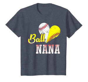 Ball Nana T- Shirt Love Playing Baseball Softball