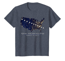 Load image into Gallery viewer, Total Solar Eclipse Map Tshirt of the USA 8/21/2017

